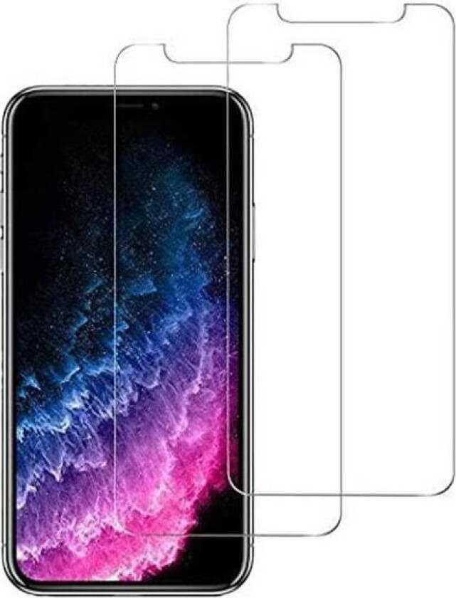 2-pack iPhone 12 Pro Screen Protector HD Tempered Glass Display Cover gjennomsiktig