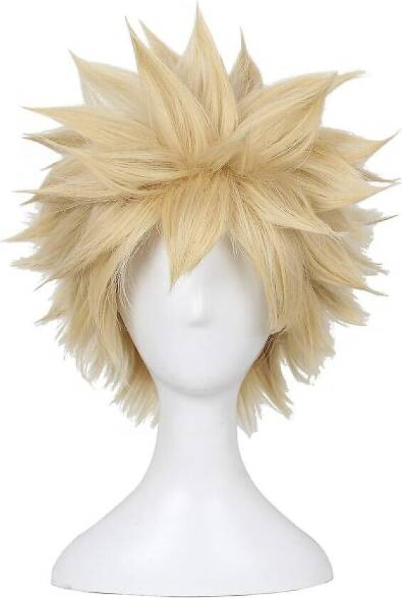 Kort Afro Fluffy Anime Cosplay Parykk Cosplay Parykk Til Halloween(blond),wz-1328 (FMY)