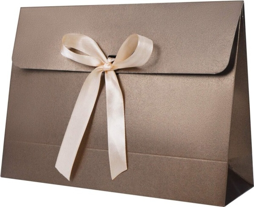 10 stk. Stor Konvolutt Gaveeske Gavepose, Papp Gaveeske med Lokk & Sateng Dekorativt Bånd, Teksturert Julebursdag Gaveesker