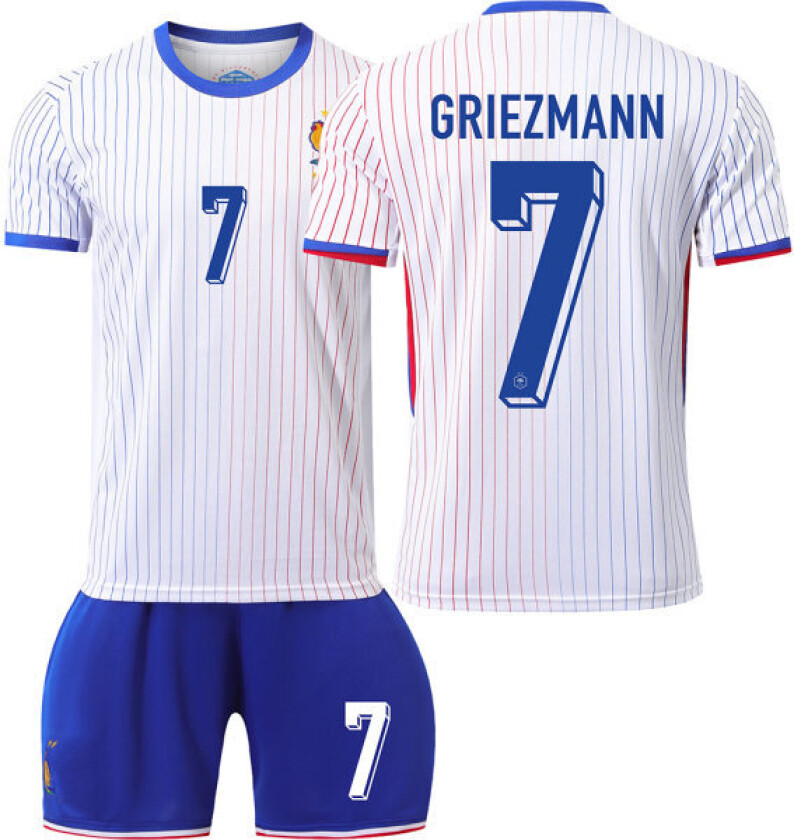Frankrike 2024 drakt fotballdrakt UEFA Euro utgave hjem barn voksen sett nr. 7 GRIEZMANN sockless 28