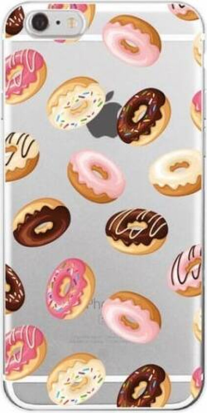 iPhone 13, Pro og Max gjennomsiktig deksel med smultringer med sjokolad rosa Transparent one size