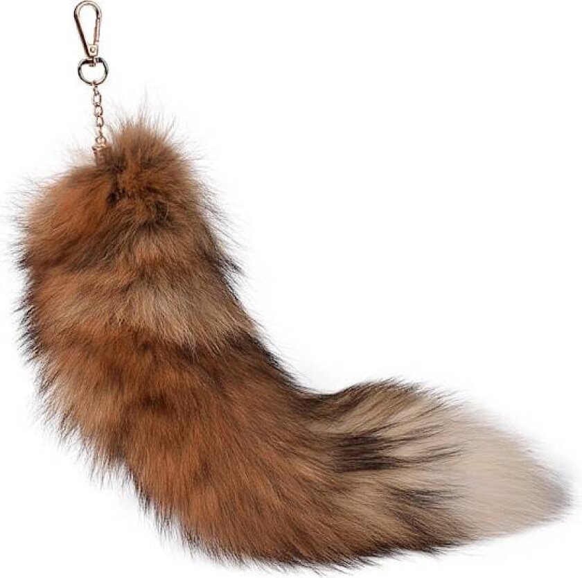 Fox Tail Nøkkelring, 40 cm Fox Tail Nøkkelring, Shaggy Faux Fur Hale Dekor, Fluffy Fox Tail, Party Kostyme Furry Haler