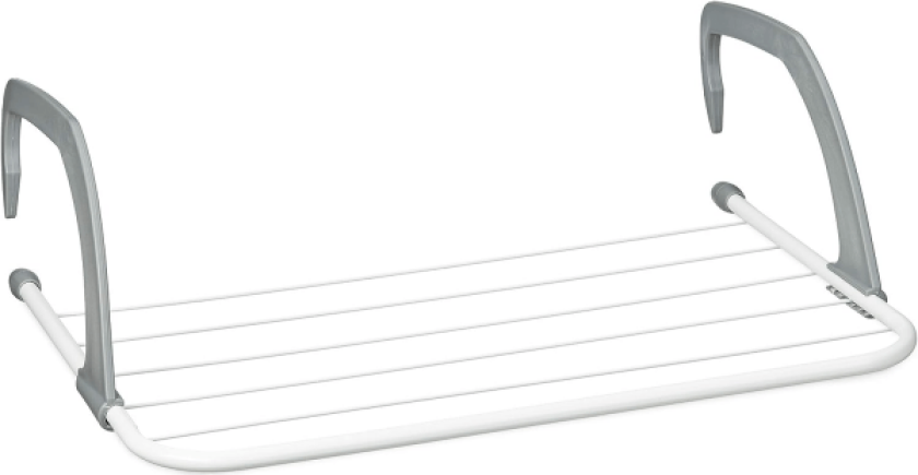 Tørkestativ - Hengerack for radiator og balkong, liten størrelse, 3m stor tørkekapasitet, hvit, 50cm lengde