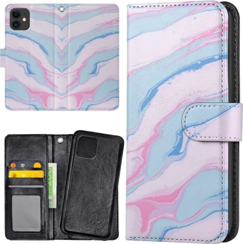 iPhone 12/12 Pro - Lommebok Deksel Marmor Multicolor