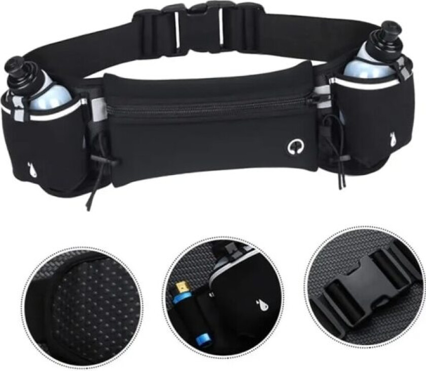 Løpebelte med Flasker – Optimal Vannforsyning for Aktive Svart