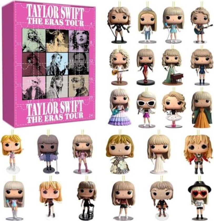 Taylor Swift Julekalender for 2024 - 24 Dagers Julekalender Nedtellingskalender Ornament Julepynt Gaveidé Musikkelsker A