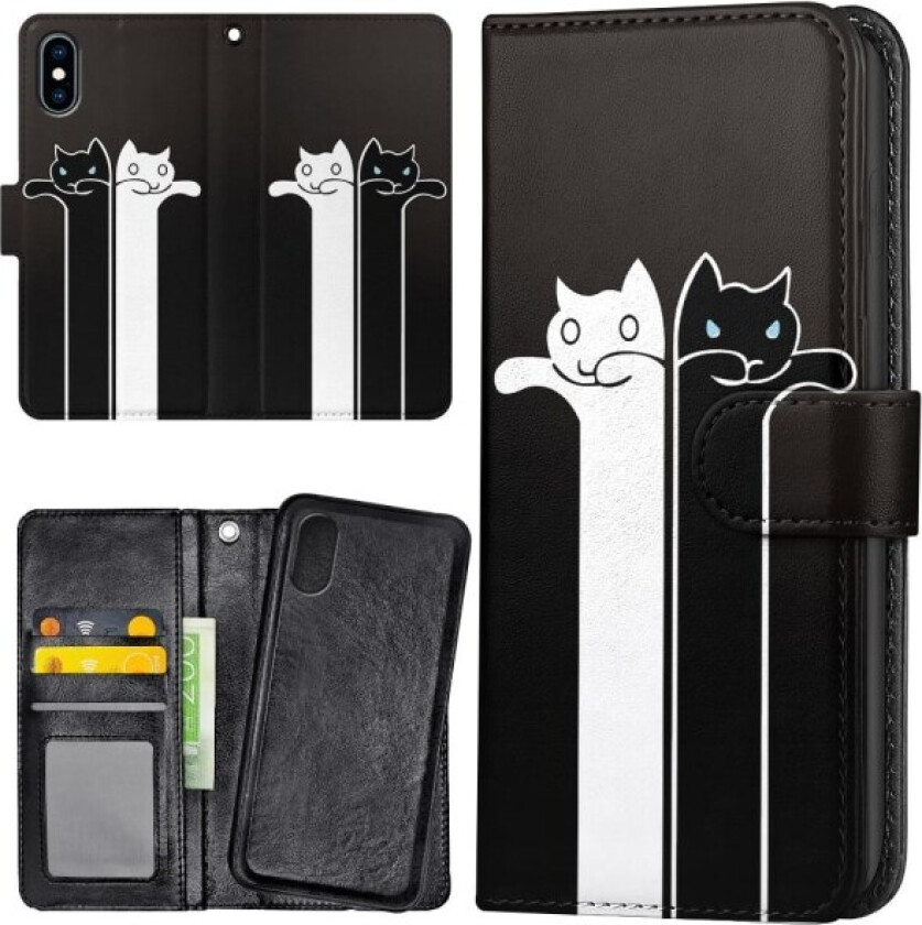 iPhone X/XS - Lommebok Deksel Avlange Katter