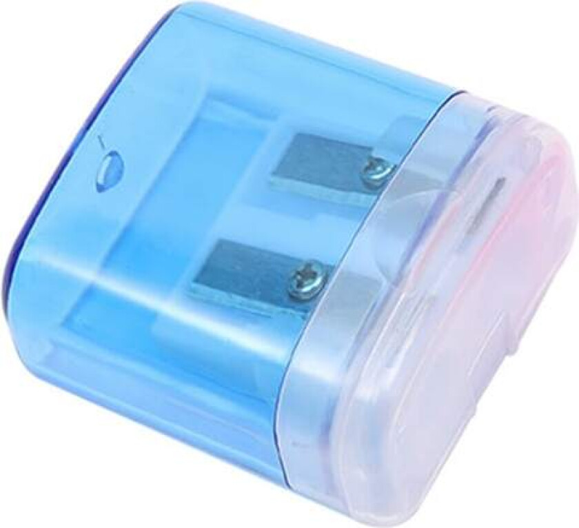 Blyantspisser manuell Dobbelthulls blyantspisser med deksel hånd for skole kontor husholdning