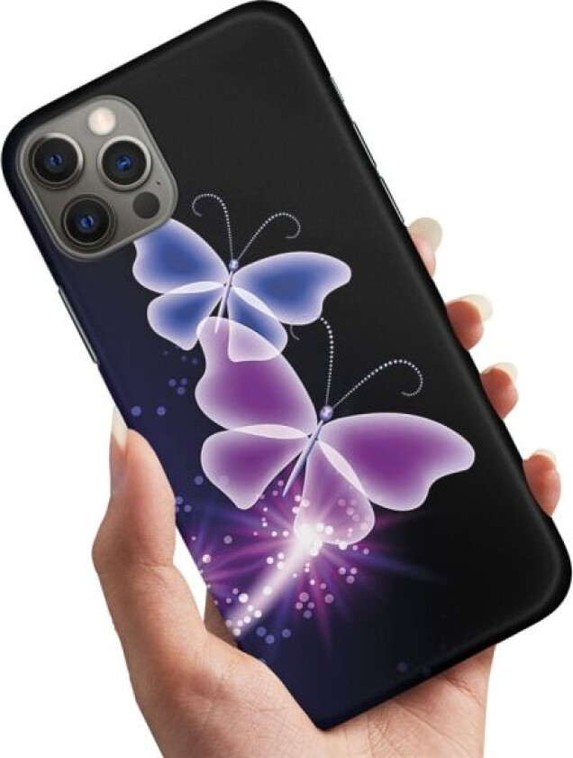 iPhone 15 Pro - Deksel/Mobildeksel Lilla Sommerfugler