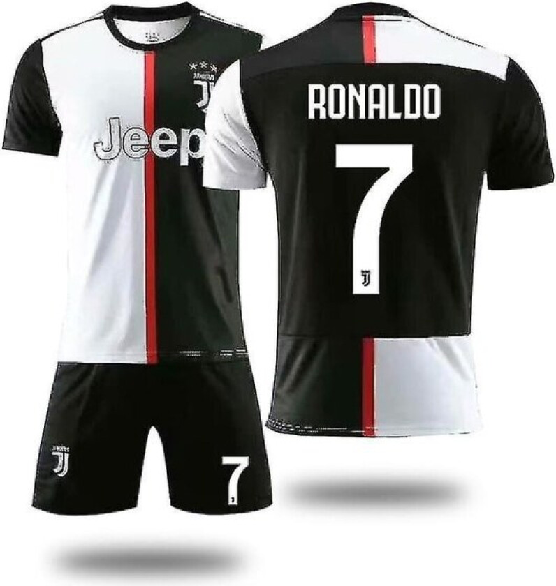 Juventus drakt 2019-20 Cristiano Ronaldo #7 Cr7 hjemmedrakt barn voksen 3-delt drakt kit V C H Kids 28