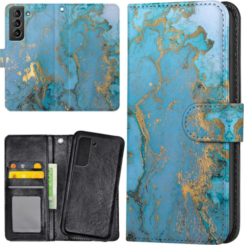 Samsung Galaxy S22 - Lommebok Deksel Marmor Multicolor