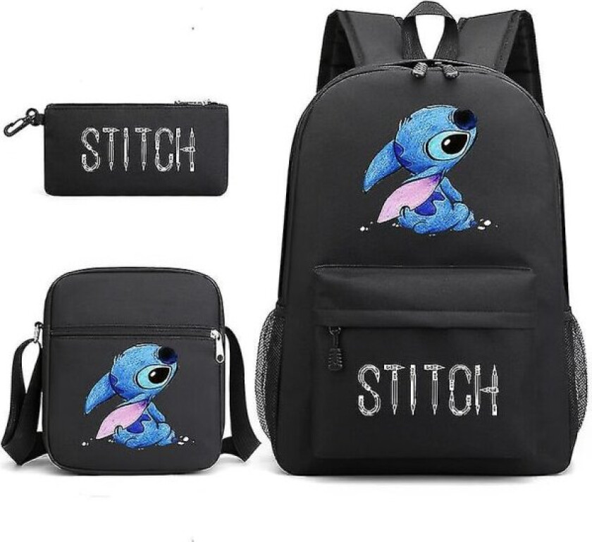 Lilo & Stitch Ryggsekk Sett Skoleveske . . Black