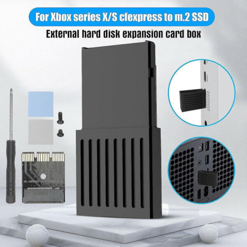 Bærbar 1 TB ekstern SSD for Xbox Series X/S, ekstern konsoll harddisk konverteringsboks M.2 ekspansjonskortboks 32g båndbredde