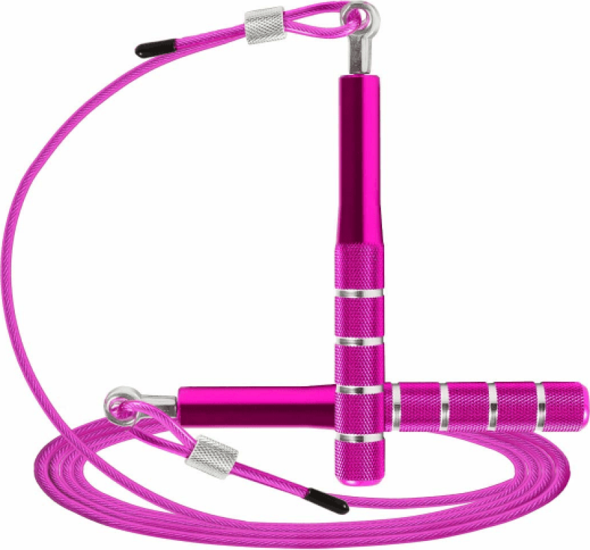 Hoppetau, for trening og fitnessøvelser, justerbar (rosa)