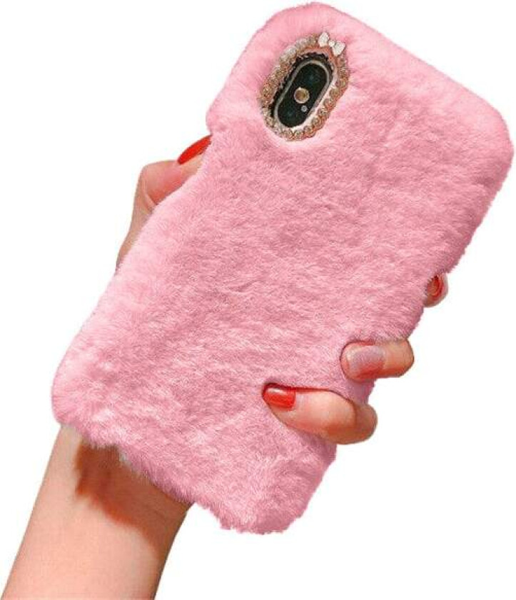 iPhone X/XS - Deksel/Mobildeksel - Fluffy Fur Pink