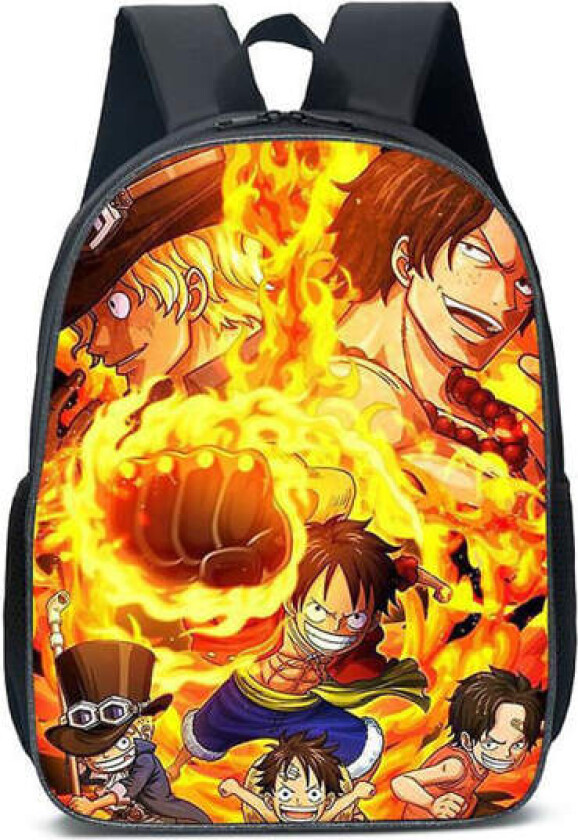Anime One Piece Ryggsekk for barn - Utendørs Reise Skoleveske Dagstursekk Skuldersekker Ryggsekk Gaver G