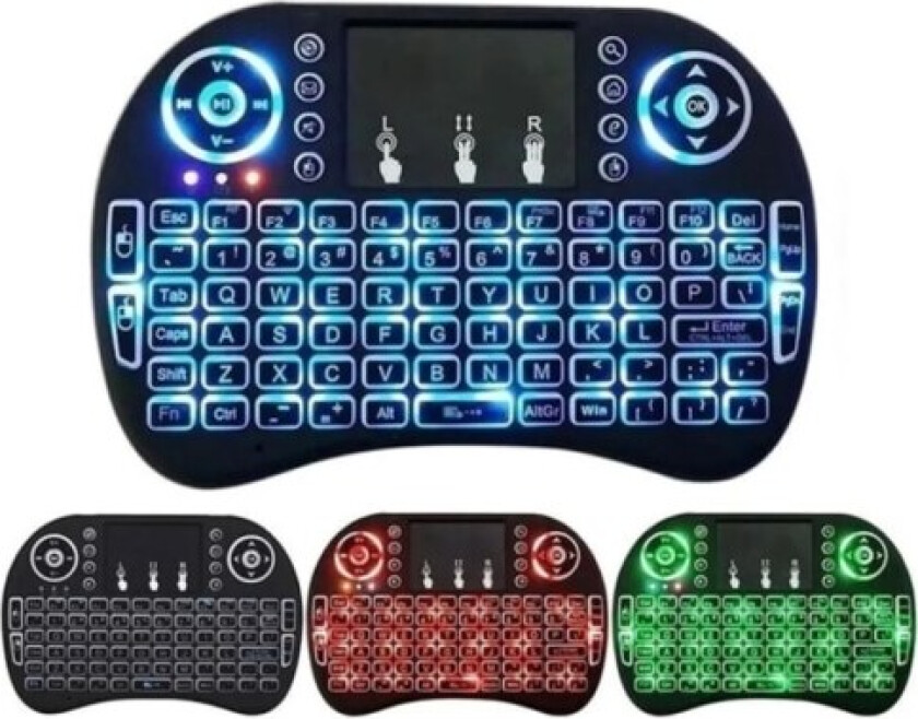 Mini Bluetooth-tastatur (håndholdt tastatur), bakgrunnsbelyst mini-tastatur