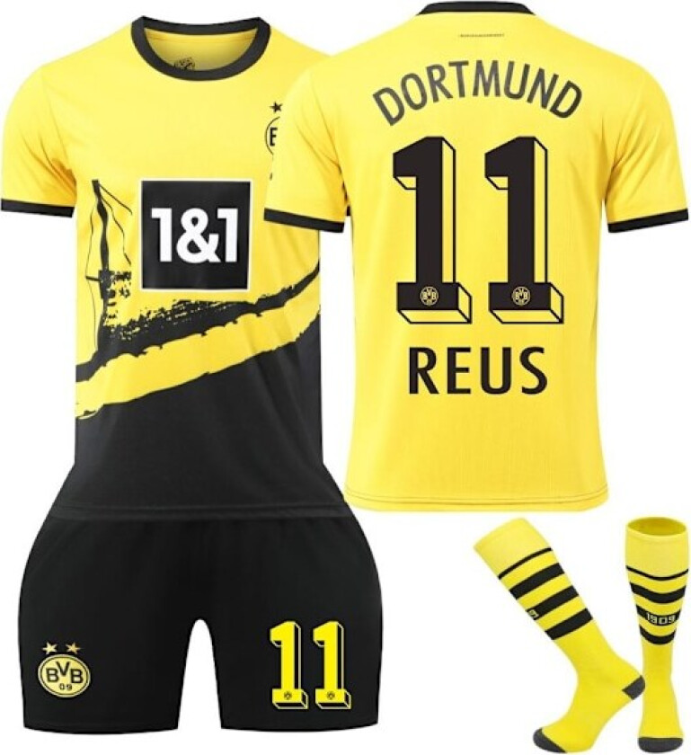 2024 Dortmund hjemmefotballdrakt nr 11 Reus Ny sesong Siste fotballdrakt for voksne for barn yz Kids 26(140-150cm)