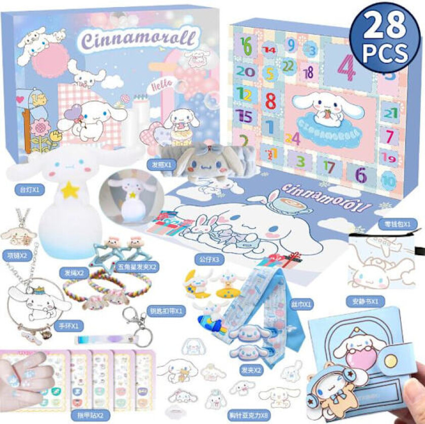 Adventskalender for jenter 2024 - Julekalender Tilbehør Julepynt Cinnamon roll