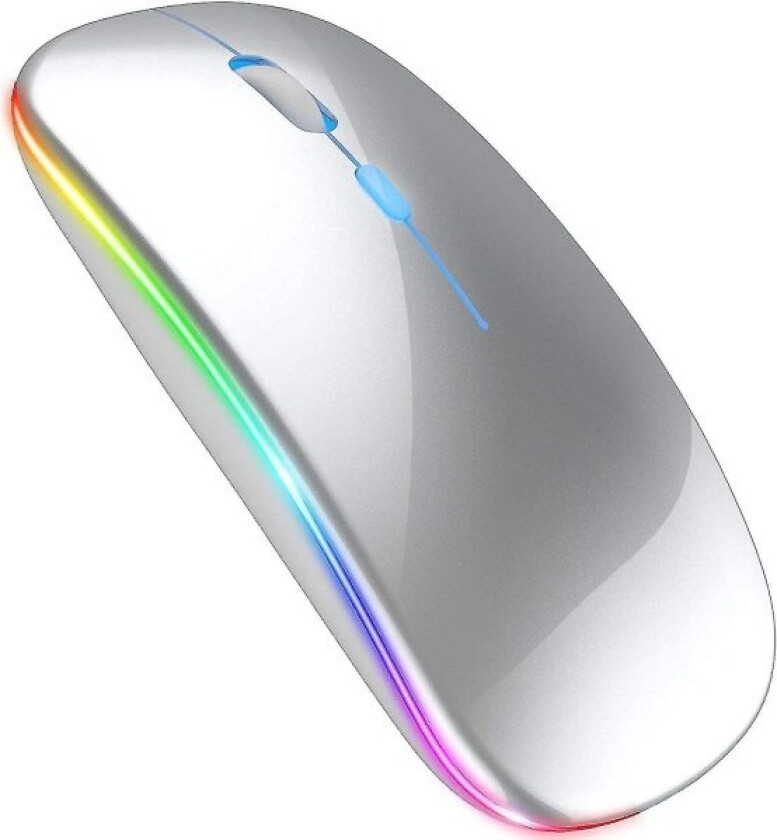 Bluetooth-mus for iPad, trådløs mus for Macbook Air/mac/pc/laptop (sølv)