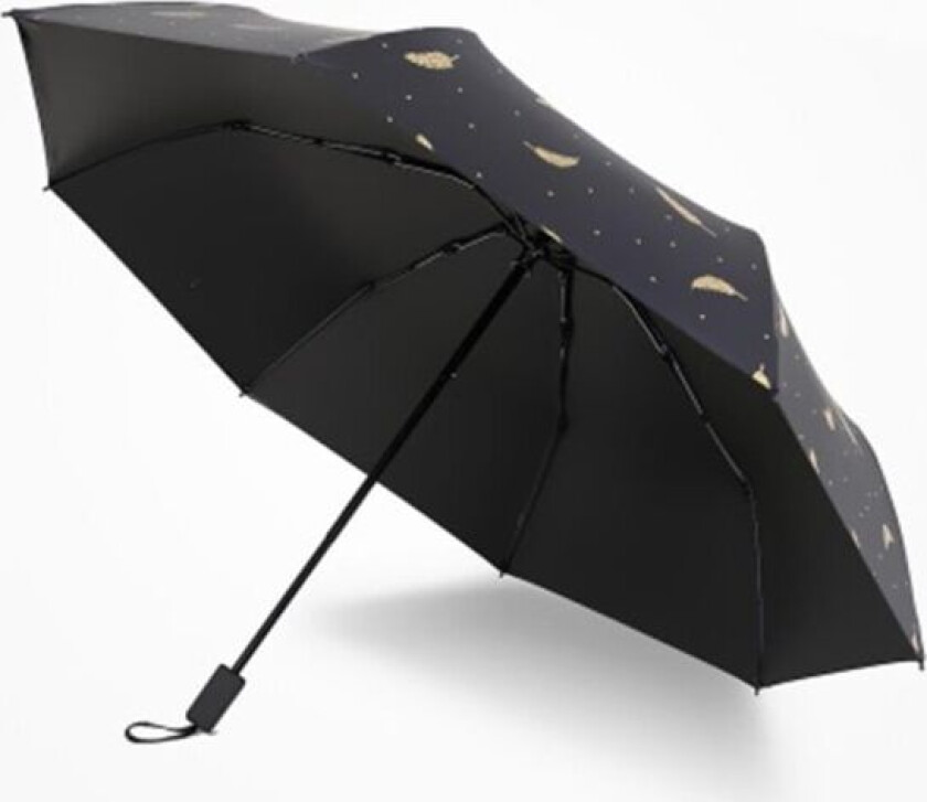 Praktiskt & Hållbart Paraply (Golden Feather) Svart