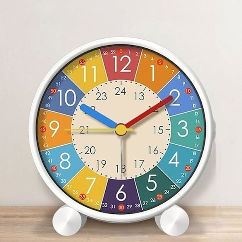 Barnepedagogisk Vekkerklokke Soverom Barn Rom Desktop Tidlig Utdanning Liten Vekkerklokke Dempe Barn Klokke White