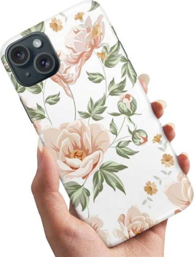 iPhone 15 Plus - Deksel/Mobildeksel Blomstermønster