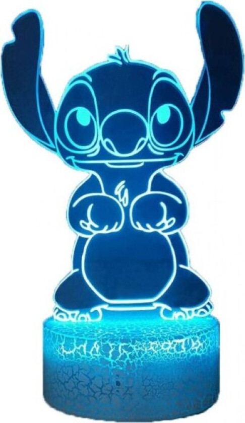 Søt Stitch 3D LED nattlys, Tegneserie Lilo & Stitch bordlampe, Jentebordlampe, Baby nattlys, nattlampe, bursdagslampe