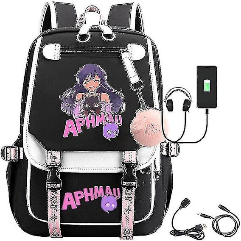Aphmau Anime Ryggsekk 3d Trykt Tegneserie Oxford Vanntett Full Ball Usb Skolesekk Gutter Jenter Studenter Stor Kapasitet Ryggsekk-yvan 11