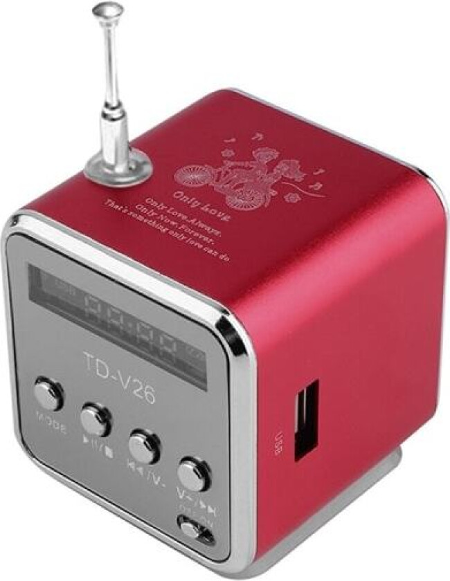 Bærbar Mini USB-høyttaler MP3/4 Musikkspiller Støtter SD TF-kort USB2.0 Stereo FM-radio Elik