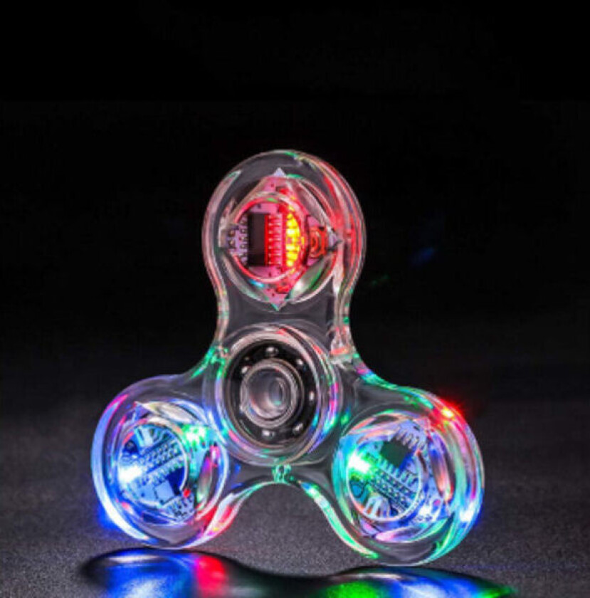 Lysende LED Fidget Spinner - Transparent A