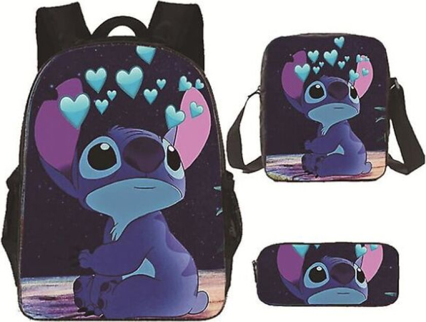 Stitch Ryggsekk Sett skolesekk -1 Style 30