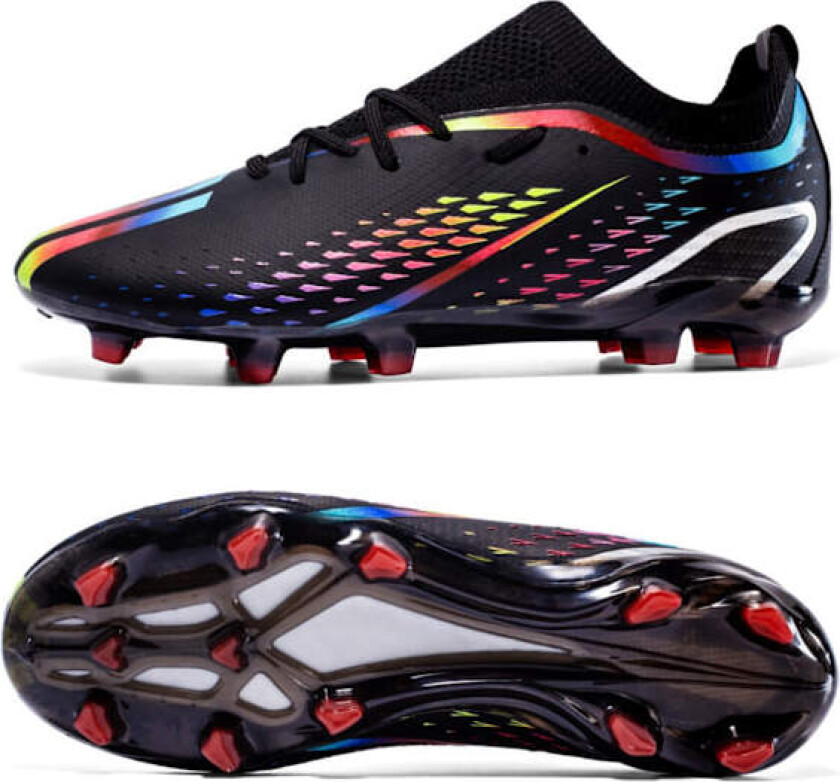 Miami Messi fotballsko nye lange spiker herre dame innendørs utendørs fotballsko for stor gutt AG/FG Black 40 Black 40