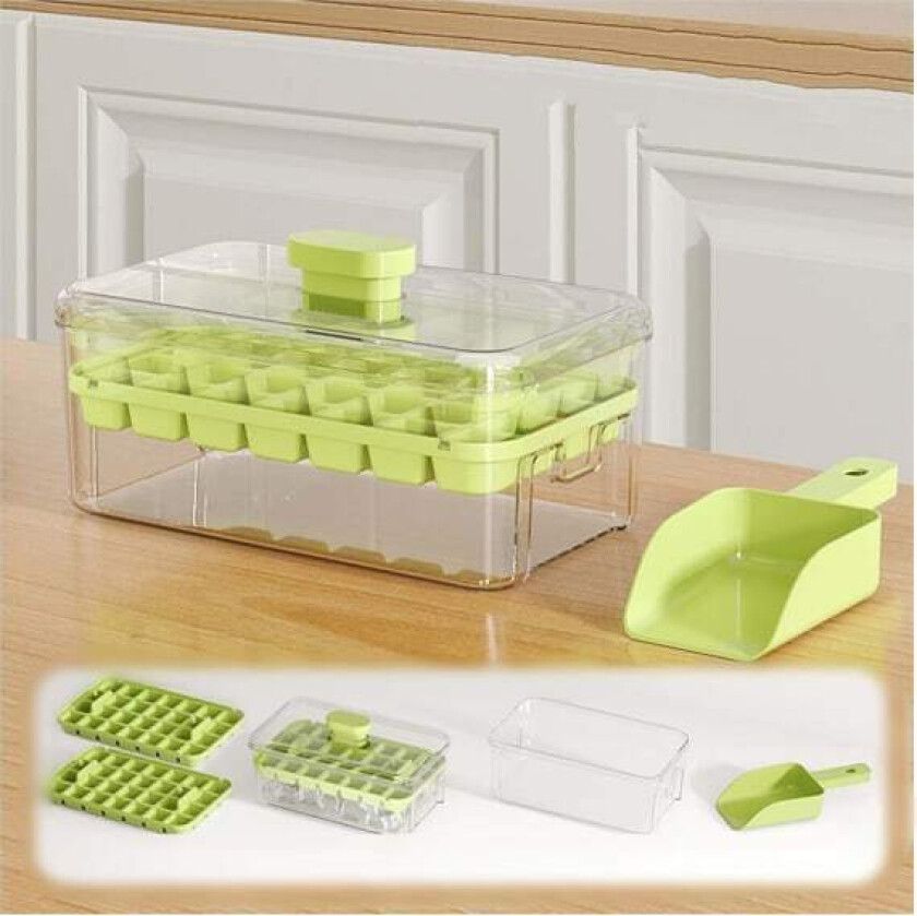 56 roms hjemmekjøleskap Hjemmelaget isboks, isverktøy, matvarekvalitet ispresse, oppgradert presseutforming, 1 trykk av green