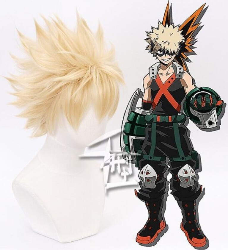 Wigs My Hero Academia Bakugo Katsuki Xiaosheng Bakugo Cosplay Parykk, wz-519 (FMY)