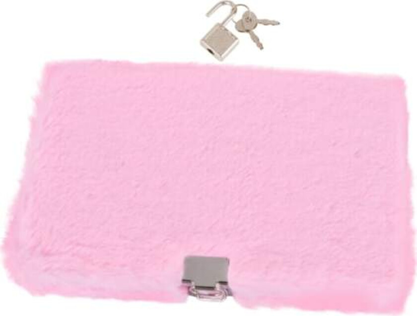 Faux pels notatbok reisegave for jenter Notatbok plysj dagbok søt rosa notatbok holdbar plysj bok journal magasin med lås dyr