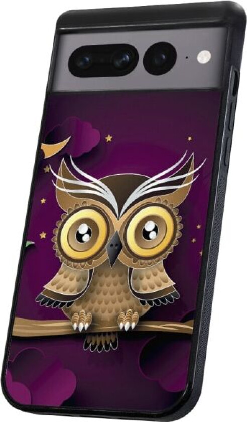 Google Pixel 8A - Deksel/Mobildeksel Lysbrun Ugle