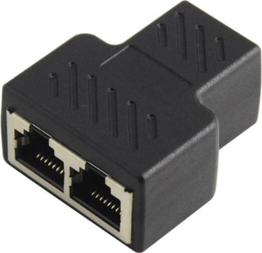 1 til 2 LAN Ethernet Nettverkskabel RJ45 Splitter Plugg Adapter