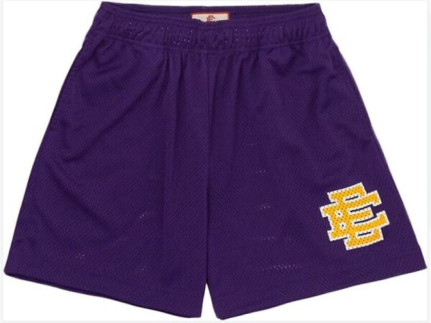 Eric Emanuel Shorts Ee Shorts Sport Andningsbara Mesh Byxor Ee Basic Short Loose Fitness löparshorts för män kvinnor PURPLE M