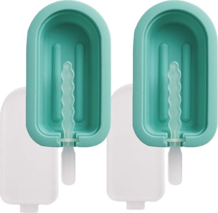 2 -pakk iskremform Popsicle - Lag dine egne iskrempinner hjemme grønn