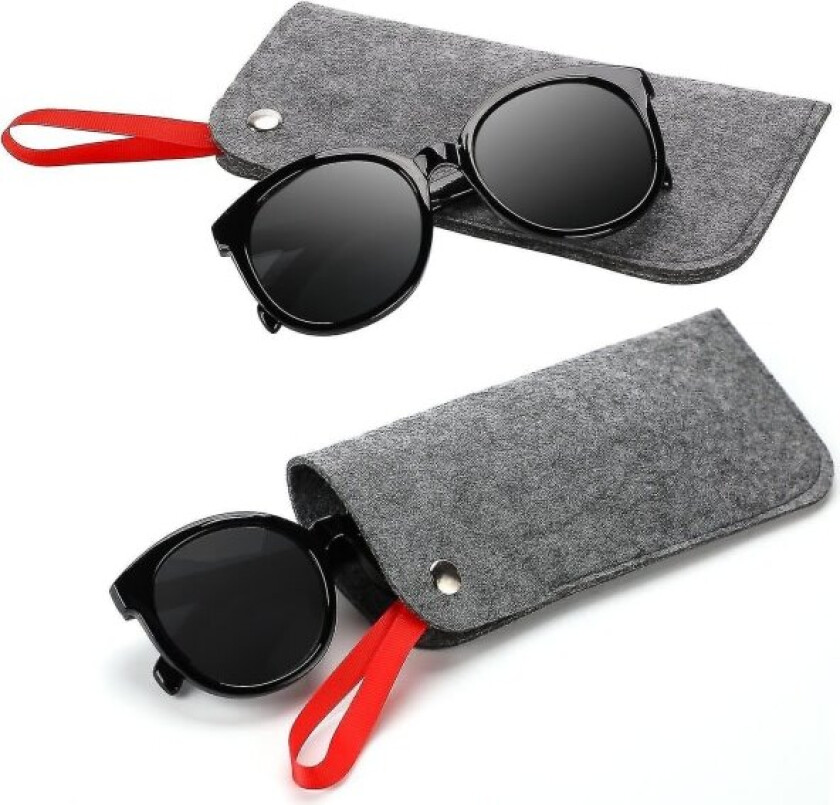3 stk myke brilleetui, filt reiseetui for briller