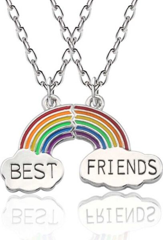 Compisals Band Rainbow - Two -Piece Friendship Tape for Friends sølv