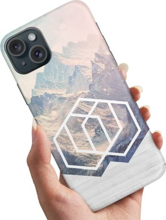 iPhone 15 - Deksel/Mobildeksel Kunst Fjell