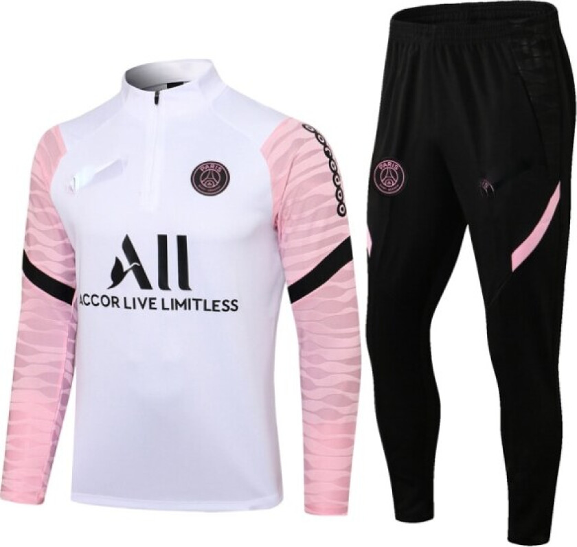 Paris, Atletico Madrid, Inter Milan, Liverpool, Marseille Brasil Langarmet Trøye, Treningsdrakt for Voksne og Barn, Sett Hvit og Rosa