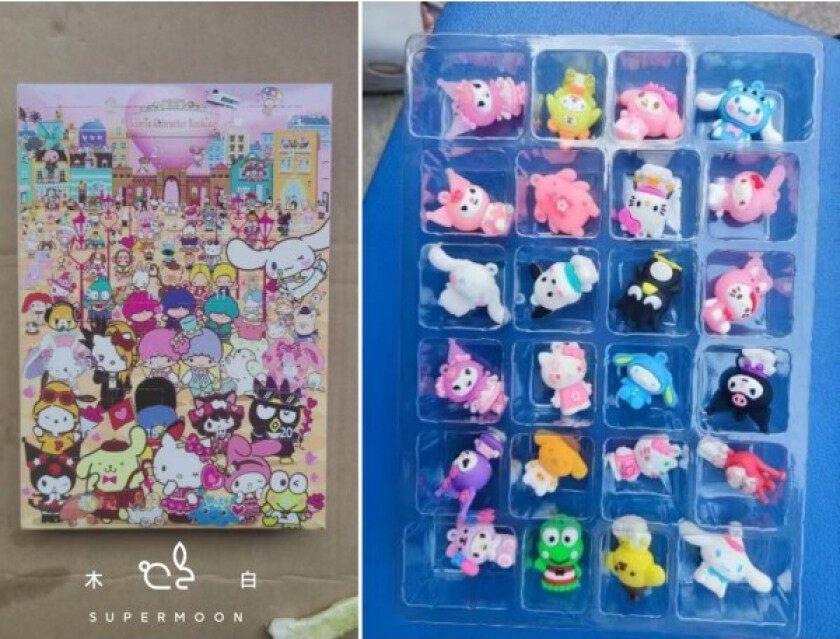 Mub-Jul adventskalender jul advent jul blind box 24 dagers nedtellingskalender blind boks sanrio