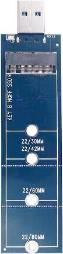 SSD M.2 til USB-adapter M.2 til USB-adapter B-nøkkel M.2 SATA-protokoll SSD-adapter NGFF til USB 3.0 SSD Ca (FMY) blue