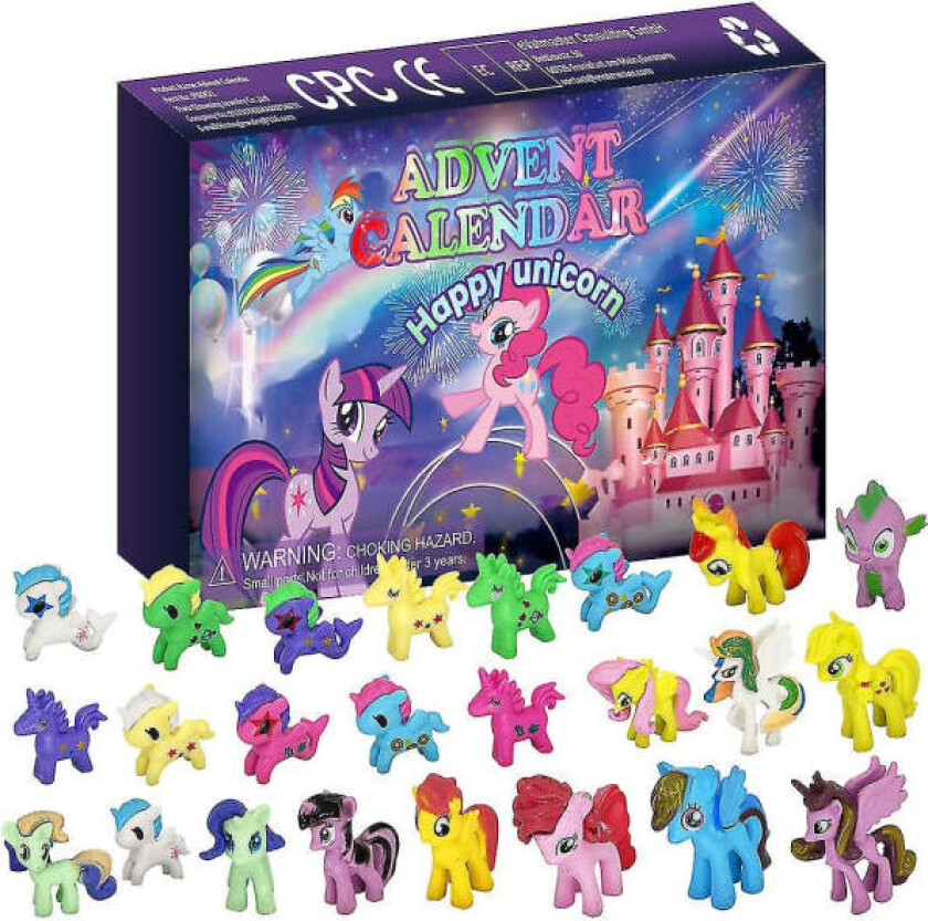 24-dagers enhjørning adventskalender 2024 juleleker overraskelse for småbarn barn jule nedtelling gave for barn nyttårs overraskelse