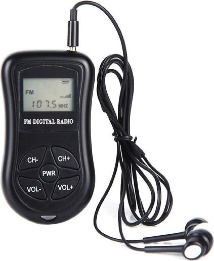 Lomme Radio, Bærbar LCD-skjerm Digital Radio Mini FM Radio Med Øretelefoner Og Lanyard Liten Håndholdt Batteridrevet Trådløs Radio For Walking J