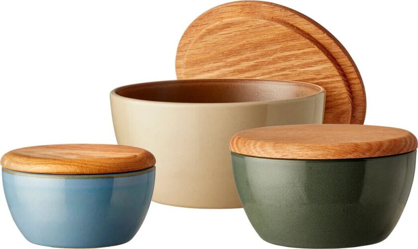 skålsett med lokk Multi-wood