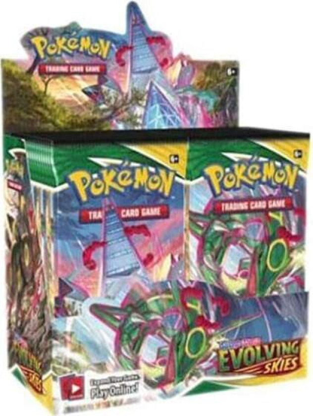 SALG! 360 stk Gaveeske Evolving Skies Booster Pack for Barn Tegneserie Søte Samlekort Papir null ingen
